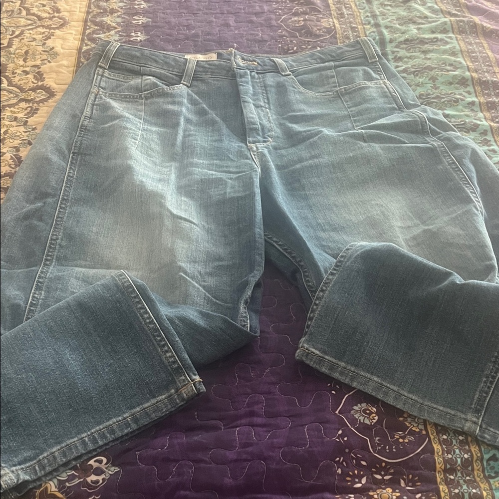 Pilcro classic barrel size 30. These are super soft lightweight denim.